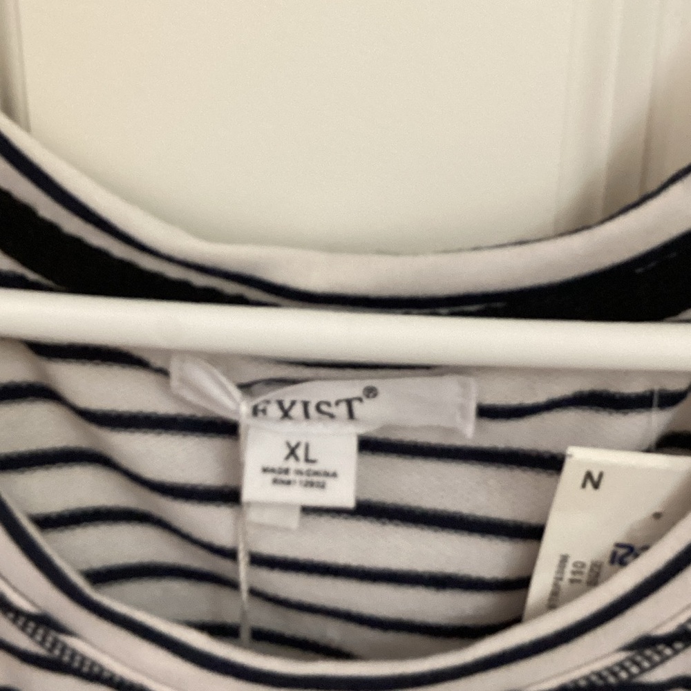 Exist Black and White Striped Sleeveless Tie-Waist Dress - Picture 2 of 3